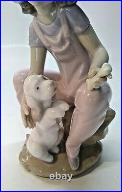 LLADRO FRIENDS FOREVER 1999 Event Figurine PORCELAIN 6680, Girl and Dog C-6JU