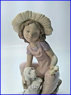 LLADRO FRIENDS FOREVER 1999 Event Figurine PORCELAIN 6680, Girl and Dog C-6JU