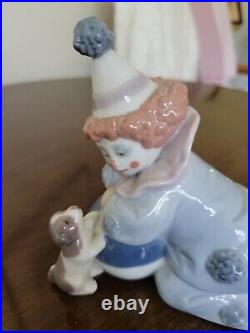 LLADRO Figurine #5278 Clown Pierrot with Puppy & Ball Mint With Box