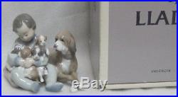 LLADRO Figurine 5456 MIS AMIGOS NEW PLAYMATES Retired BOY & DOG PUPPIES WITH BOX