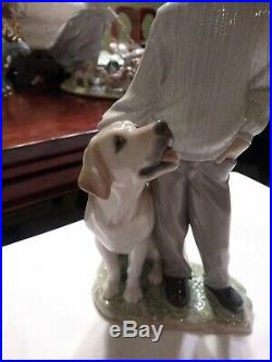 LLADRO Figurine 6902 My Loyal Friend Boy and His Dog 10 Tall Fast Shi