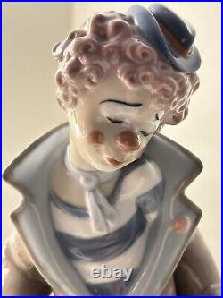 LLADRO Figurine Clown Pierrot with Dogs Surprise #5901, Spain. Retired. Vintage
