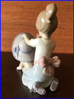 LLADRO Figurine, F61 UJ, #6862, ELEGANT GIRL WITH DOG, Hand Made In Spain