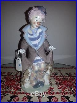 LLADRO Figurine Surprise 5901 Clown with surprises puppy dog / original box