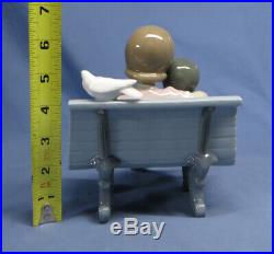 LLADRO Figurine Surrounded By Love #6446 MIB Boy/Girl on a Bench with Dog