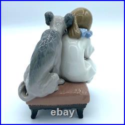 LLADRO Figurine WE CAN'T PLAY TODAY Girl with Dog #5706 MINT with box