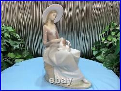 LLADRO GIRL WithDOG Figurine