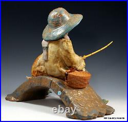 LLADRO GRES THE OLD FISHING HOLE # 12237 BOY FISHING With DOG $775V MINT