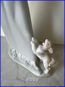 LLADRO Girl with Duck & Dog Porcelain MATTE Figurines 10.5 EUC Valencia Spain