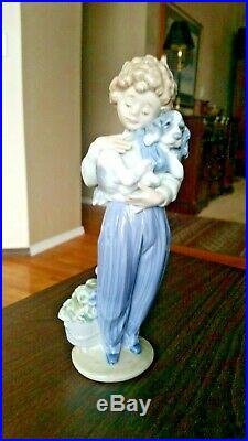 LLADRO LITTLE PALS 7600 and BOY HOLDING DOG 7609 COLLECTOR'S SOCIETY
