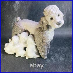 LLADRO Mother with Pups Poodle Dog Figurine Spain Collection Art 1970s Vintage