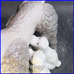 LLADRO Mother with Pups Poodle Dog Figurine Spain Collection Art 1970s Vintage