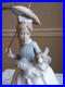 LLADRO NAO DAISA 1985 YOUNG GIRL With HER DOG AND PARASOL UMBRELLA with figurinebase