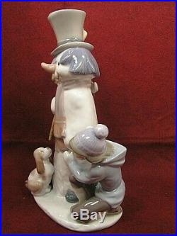 LLADRO NO. 5713 FIGURINE THE SNOWMAN With BOY, GIRL & DOG PERFECT CONDITION