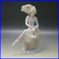 LLADRO PICTURE PERFECT #7612 GIRL WITH UMBRELLA AND DOG WithORIGINAL BOX 9