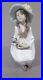 LLADRO PORCELAIN FIGURINE 6400 DAYDREAMS Girl with Dog Schnauzer & Flower Hat