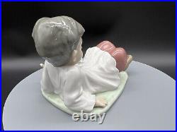 LLADRO PORCELAIN FIGURINE TAKING TIME #5988 BOY with DOG RETIRED MINT CONDITION