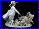 LLADRO PUPPY PARADE GIRL WITH DOG FIGURINE Retail$1599 GIFT