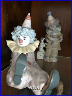 LLADRO Pierrot Set of Little Clowns Dog Concertina Balloons Reclining