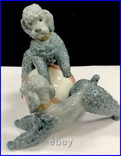 LLADRO Playful Dogs Poodles Style 1258 Gloss Glaze