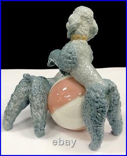 LLADRO Playful Dogs Poodles Style 1258 Gloss Glaze