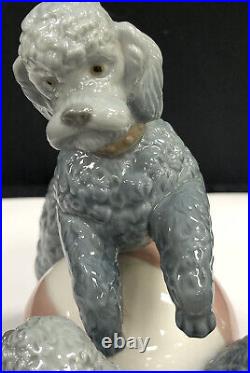 LLADRO Playful Dogs Poodles Style 1258 Gloss Glaze