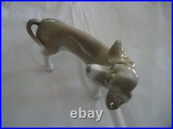 LLADRO Porcelain Dog Figurine Basset Hound #1066-Gloss Finish-Vintage