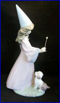 LLADRO Porcelain Figurine 6170 Under My Spell Girl With Wand and Puppy Dog Mint