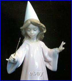 LLADRO Porcelain Figurine 6170 Under My Spell Girl With Wand and Puppy Dog Mint