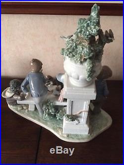 LLADRO Puppy Dog Tails 5539 Glazed Porcelain Figurine Statue Missing Tail/Puppy