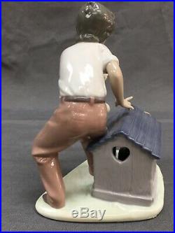 LLADRO RARE FIGURINE #5797 COME OUT & PLAY BOY With DOG NO BOX RETIRED