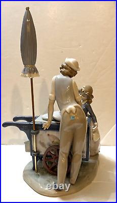 LLADRO RARE Ice Cream Vendor with Girl and Dog #5325 LARGE MINT