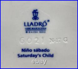 LLADRO SATURDAY'S CHILD #6021 FIGURINE BOY WITH DOG withORIGINAL BOX