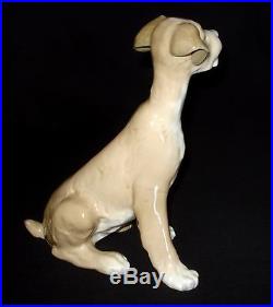 Lladro Seated Dog Large 7.5 Porcelain Figurine # 4583 Retired 1981 Glazed Mint