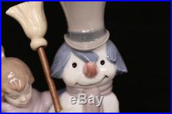 LLADRO SPAIN FIGURINE #5713 THE SNOWMAN With BOX Snowman Girl Boy & Dog