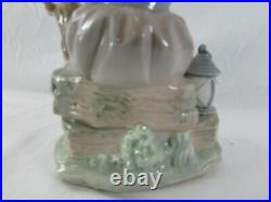 LLADRO SPAIN Porcelain Girl with Puppy Dog and Lantern with Honey Pot Figurine