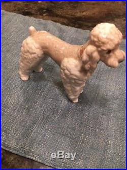 LLADRO STANDING POODLE DOG GLAZED PORCELAIN FIGURINE #1259 great condition