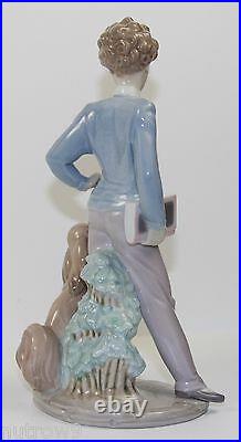 LLADRO SUNDAY'S CHILD #6023 FIGURINE BOY With DOG & BOOK PERFEC