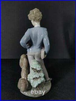 LLADRO SUNDAY'S CHILD #6023 FIGURINE BOY With DOG & BOOK PERFEC