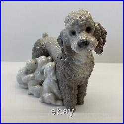 LLADRO Set of 3 #1257 Mother with Pups, #1258 Playing Dogs, #1259 Poodle EUC