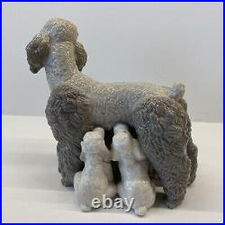 LLADRO Set of 3 #1257 Mother with Pups, #1258 Playing Dogs, #1259 Poodle EUC