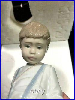 LLADRO Signed FRIENDLY DUET #6846 Boy with Drum Puppy Retired 2003 with original box