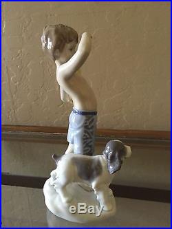 LLADRO Surfs Up Boy with Surfboard and Dog #8110