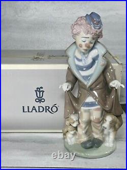 LLADRO Surprise CLOWN With Puppies Figurine # 5901 MINT COND, RARE AND RETIRED