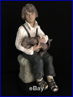 Lladro Trusting Friend Boy With Dog, Limited Edition 208/350 Sanisidro $1250