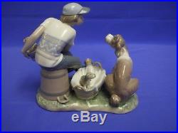 LLADRO This One's Mine #5376 Boy with Dog and Puppies Retired