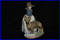 LLADRO Vintage Retired 1533 Not So Fast Girl With Dog Daisa 1987 MINT Condit