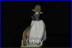 LLADRO Vintage Retired 1533 Not So Fast Girl With Dog Daisa 1987 MINT Condit