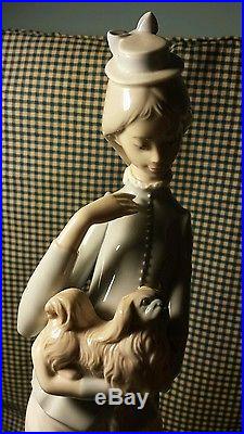 Lladro Walking With The Dog #4893 Mint! Large! Magnificent Piece! Reg. 495$