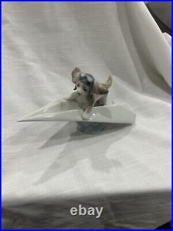 LLADRO ceramic figurine Adorable Pilot Dog #6665